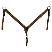 Showman Argentina Cow Leather Breast Collar w/ Rawhide Accent Design