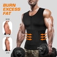 thumbnail image 3 of Chaleco sauna de neopreno para hombre Cimkiz, faja reductora con cierre de cremallera, 3 of 5