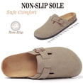 thumbnail image 2 of Northblanc Clogs for Women Soft Cork Footbed Suede Leather Mules Comfort Potato Shoes with Arch Support, 2 of 8