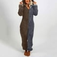 thumbnail image 2 of Women Leopard Print Onesies Pajamas with Hood Fluffy Fleece Jumpsuits Sleepwear for Adult Winter Warm Pajamas Homewear, 2 of 5