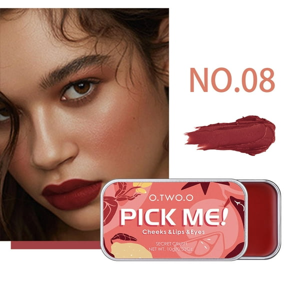 Dengmore 3-in-1 Makeup Cream for Lips Eyes and Cheeks, Buildable Rouge Formula with Eight Colors for Versatile Contouring and Highlighting