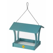 Birds Choice Green Solutions Fly-Thru Recycled Poly Lumber Bird Feeder, Lake Blue