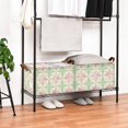 thumbnail image 3 of Yayeee Foldable Storage Basket for Shelves with Handles Waterproof Cloth Bins, Beige Symmetrical Stars, 3 of 7