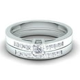 thumbnail image 2 of Dazzlingrock Collection 0.55 Carat (ctw)14k Princess Diamond Ladies Bridal Ring Engagement Matching Band Set 1/2 CT, White Gold, Size 7.5, 2 of 4