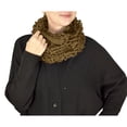 thumbnail image 6 of Peach Couture Super Warm Ultra Thick Plush Stretchy Ruffled Infinity Loop Scarf, 6 of 10