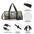 thumbnail image 6 of XMXT Unisex Large Sports Tote Gym Bag for Women, Diverse Stamp Prints Weekenders Bags Travel Bag, 6 of 8