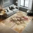 thumbnail image 5 of Ambesonne Rose Decorative Rug Carpet, Art Nostalgia Earthy Floral, 2' 5" x 5', Camel Raspberry, 5 of 5