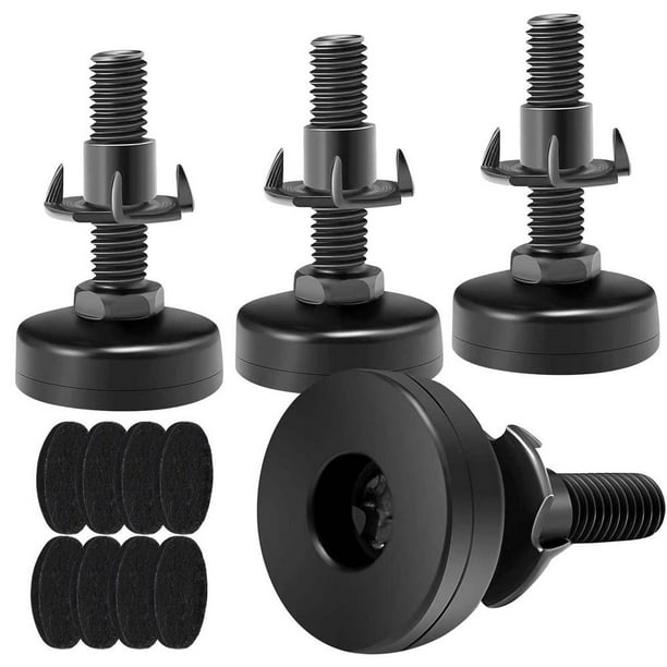 Taonmeisu Furniture Levelers T Nut Leg Leveler 4 Pack Heavy Duty Height Adjuster For Tables Chairs Sofa Raiser Tnut Kit Thread Large Base Black Manner Com Furniture Levelers Height Adjuster, Table Leg Levelers Black