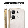thumbnail image 3 of KADEM For Xiaomi Redmi Note 13 4G Case Electroplating Silk Texture PU + TPU Phone Back Cover - Green, 3 of 5