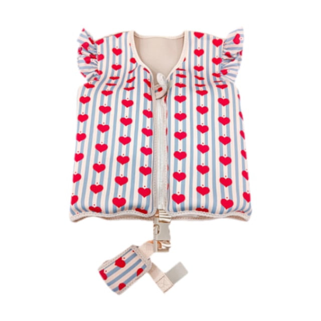 Chaleco de natación para niños,Chaleco de natación para niños y niñas,Chaleco de natación flotador Ayudas para la natación,Chaleco de entrenamiento con chalecos de Corazón rayado
