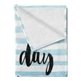 thumbnail image 2 of Adventure Soft Flannel Fleece Blanket, Every Day is a New Adventure Words Inspirational Things About Life Artwork, Cozy Plush for Indoor and Outdoor Use, 50" x 70", Baby Blue Black, by Ambesonne, 2 of 5