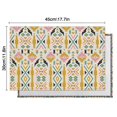 thumbnail image 5 of Multicolor Ethnic Geometric Pattern Summer Placemats Table Placemats Set Of 6-Linen Kitchen Washable Placemats Table Mats 11.8"x17.7" Non-Slip Heat Resistant, 5 of 5