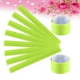 thumbnail image 3 of CIMAXIC 12 Pcs Bracelets en PVC Bandes de Poignet pour Course de Nuit Bracelets Réfléchissants pour Marche Randonnée Jogging (Vert Fluorescent), 11.81"X1.18"X0.04 Pouces, 3 of 5