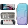 thumbnail image 1 of Carrying Case for Nintendo Switch 2, Armored Mech Design, Hard Shell & Waterproof Portable Travel Carry Case Game Storage Bag with 2 Screen Protectors - Blue-Purple Gradient, 1 of 7