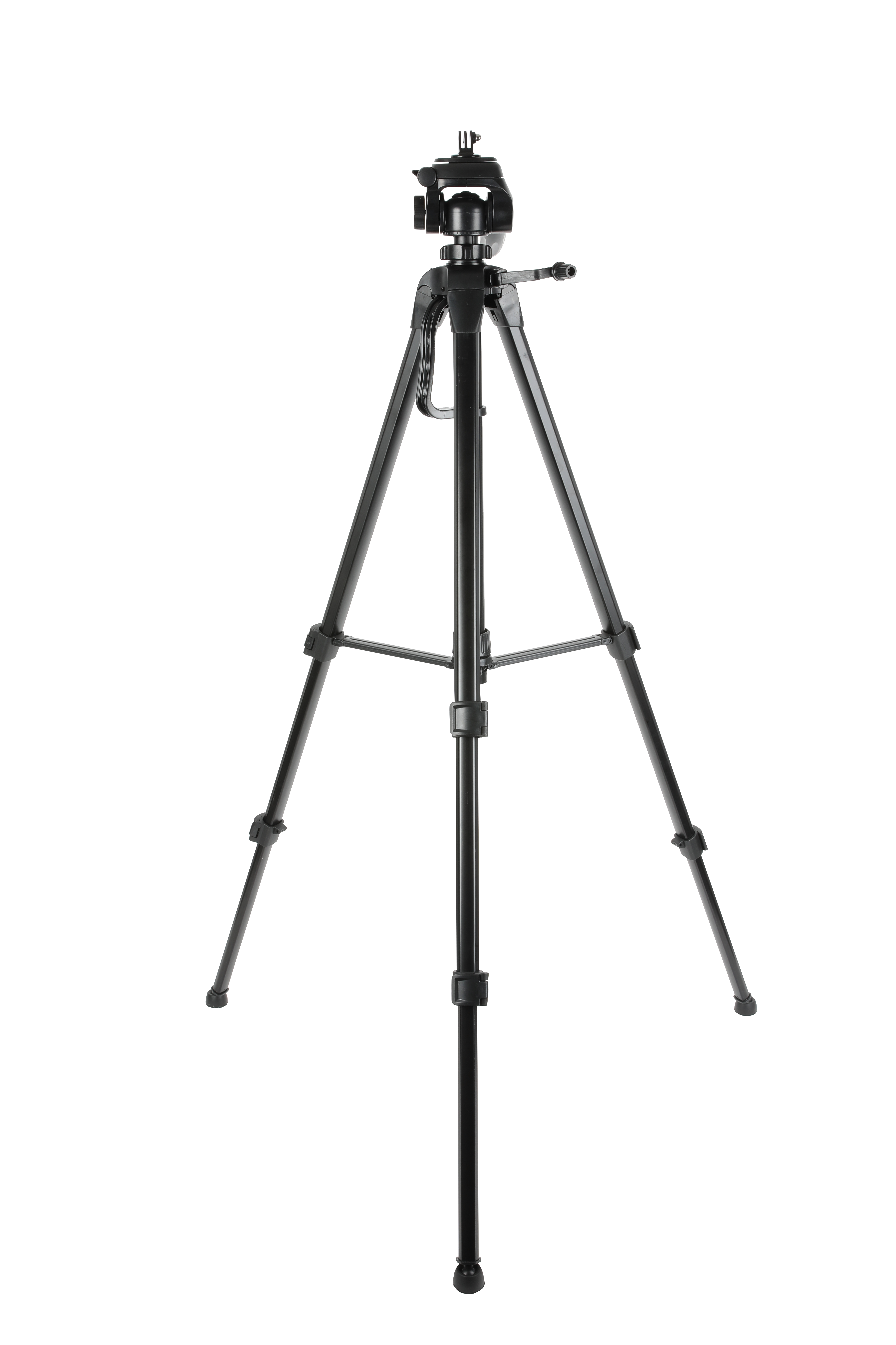 onn. 52-Inch Aluminum Tripod with Smartphone Cradle, Black photo 4