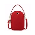 thumbnail image 4 of Spencer Mini Cell Phone Purse Small Crossbody Shoulder Bag Smartphone Nylon Pouch Wallet for Women (4.7" * 2.7" * 7.1",Red), 4 of 9