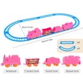 thumbnail image 2 of Assembled Rail Cars Puzzle Toy Diy Train Track Plastic Six Rails Blue Durable Three Carriages Children‘S Toys, 2 of 11