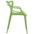 thumbnail image 2 of Modern Contemporary Dining Armchair, Green Plastic, 2 of 4