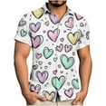 thumbnail image 1 of Ceisia Fashion Unisex Men Women Casual Short Sleeve Printed Turndown Collar Button Gift Shirt, 1 of 6