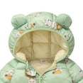 thumbnail image 6 of Gubotare Girls Puffer Jacket Baby Boys Girls Down Jacket Toddler Winter Warm Puffer Down Coat Hooded Snowsuit Size 3T 4T (Light Green,3-4 Years), 6 of 7
