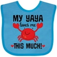 thumbnail image 3 of Inktastic Yaya Loves Me Grandson Boys or Girls Baby Bib, 3 of 4