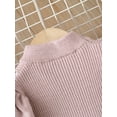 thumbnail image 5 of Cenuakty Toddler Girl Knit Patchwork Sweet Dress, Long Sleeve O-Neck Bowknot Decoration A-Line Dress for Autumn, 5 of 9