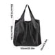 thumbnail image 3 of Bolsa de compras grande, lavable y plegable, de tela Oxford, negra, impermeable, reutilizable, para compras, bolsas de mano reutilizables, grandes de 22,7 kg, bolsas de nailon, estilo minimalista., 3 of 6