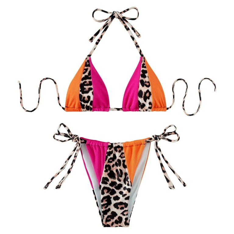 Sexy Print Bandage Patchwork Swimsuit Four Piece Set (With Paddings) Sexy Print Bandage Patchwork Swimsuit Four Piece Set (With Paddings)