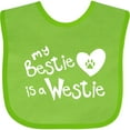thumbnail image 3 of Inktastic Bestie Westie Boys or Girls Baby Bib, 3 of 4