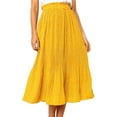 thumbnail image 2 of Fantaslook Midi Pleated Skirts for Women Polka Dot Swing High Waist Maxi Skirt with Pockets Dresses, 2 of 7