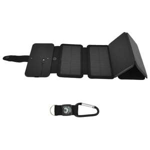 Chargeur universel de charge directe universel pliable à double sortie de la banque d'énergie solaire pour 3 Proof Mobile alimentation électrique noir 5 Plier