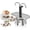 2 Cup, variant on Uncoated 1 Cup Single Tube Moka Pot 304 Thickened Stainless Steel Mini Coffee Maker Stovetop Espresso Coffeemaker Italian Classic Style Brewing Greca Cafe Mocha for Camping Travel Home 90ml
