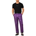 thumbnail image 2 of INSPIRE CHIC Men's Pants Metallic Sequin Dress Party Style Regular Fit Trousers 30 Purple, 2 of 6