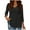 Black, variant on Fall Fashion Must Haves Women's Flattering V Neck 3/4 Sleeve Solid Color Blouse Tees Tshirts Tops for Elegant Casual Looks Women Fall Clothes