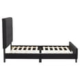 thumbnail image 2 of CorLiving Ellery Black Fabric Upholstered Adult Twin Bed Frame with Tufted Headboard, 2 of 9