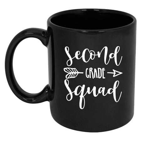

RADANYA Second Grade squad Ceramic Mugs Coffee Mugs 11oz Beautiful Mugs Gift For Birthday Gift For Boyfriend Girlfriend Valentine s Day Friendship Day Gift For Friend Color : Black