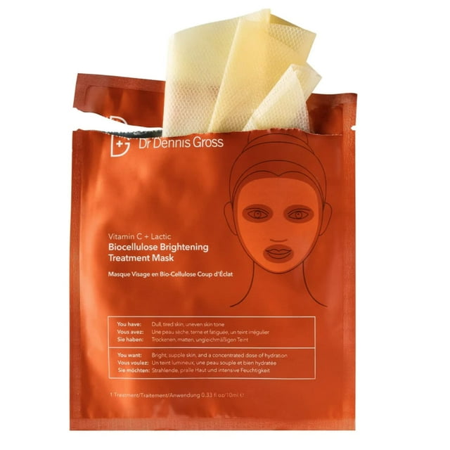 Máscara de tratamiento Dr. Dennis Gross con vitamina C láctica, paquete de 1