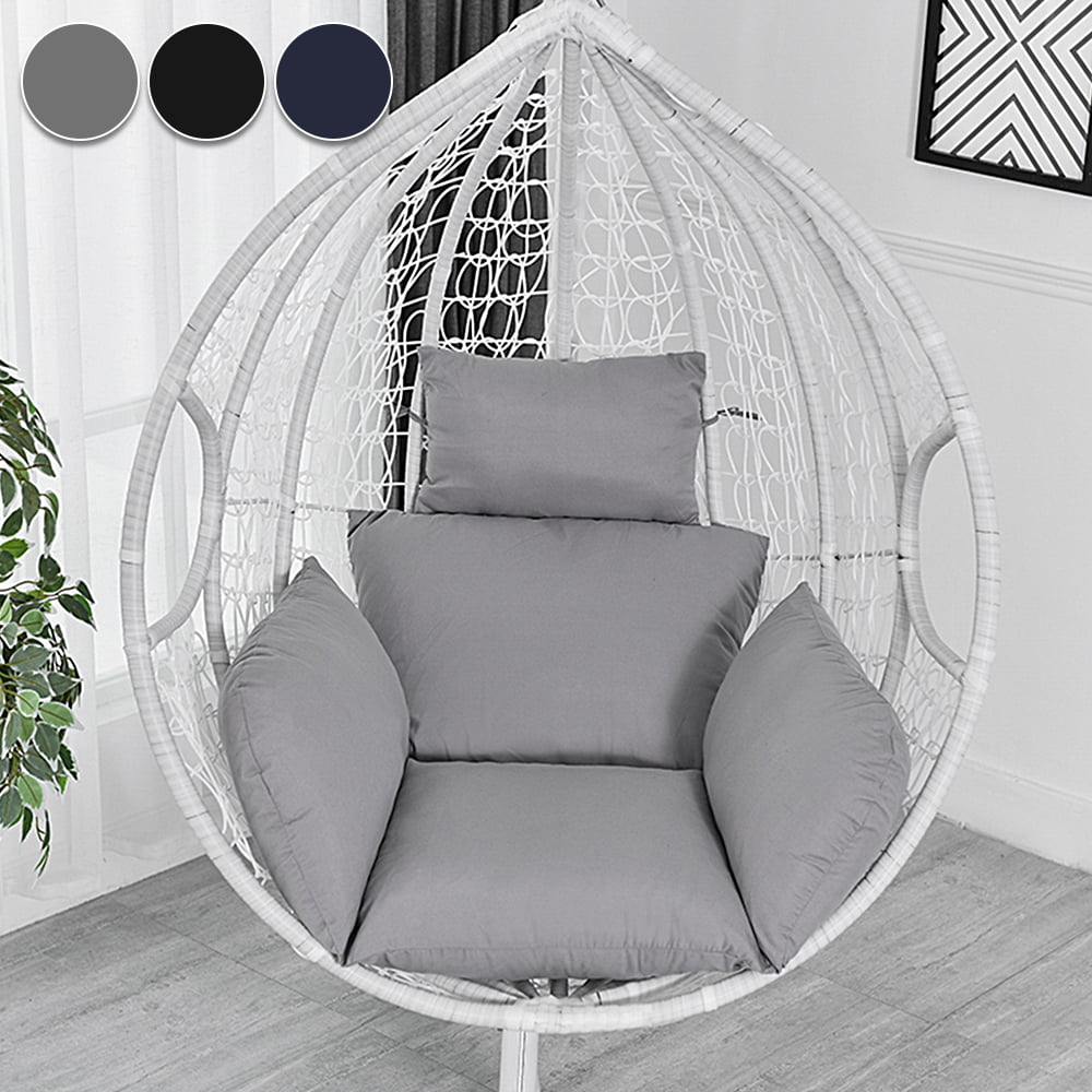 Swing Chair Cushion,Hanging Egg Rattan Chair Hammock Pad,with Pillow Patio 