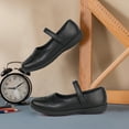 thumbnail image 6 of JABASIC Girls School Uniform Dress Shoes Mary Jane Flats (3,Black), 6 of 7