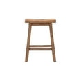 thumbnail image 3 of Ergode 24" Sonoma Saddle Stool - Rustic Solid Rubberwood Counter Height Stool with Wide Curved Seat and Footrests - Barnwood, 3 of 7