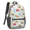 thumbnail image 2 of Tractor and Excavators White Pattern 17" School Backpacks for Teens,Waterproof Oxford Fabric,S-Shape Padded Straps for School,Travel,Hiking,Camping, 2 of 6