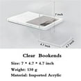 thumbnail image 3 of Transparent Acrylic Bookshelf, Ongmies 1Pc Transparent Acrylic Bookend Stand Bookshelf Desktop Decorative Storage Rack, White, 3 of 5