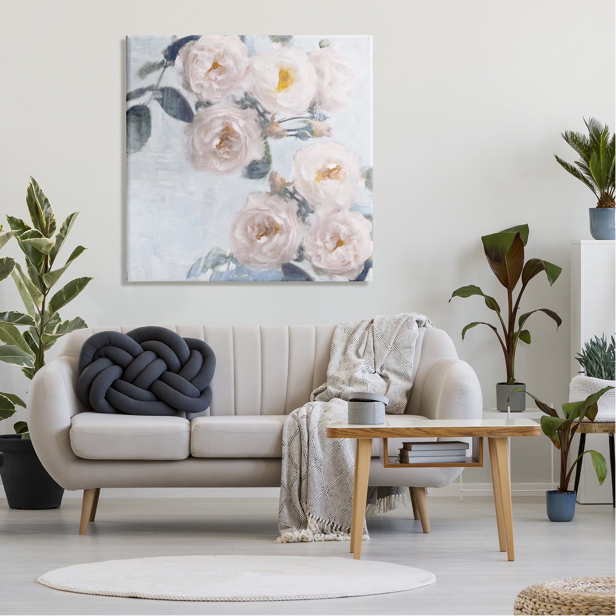 Stupell Delicate Pink Roses Arrangement Botanical & Floral Painting Gallery Wrapped Canvas Print Wall Art
