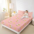 thumbnail image 3 of Manfei Yellow Bowtie Duck Full Size Sheets 4-Piece for Boys Girls,Cartoon Bowknot Animal Bed Sheets for Kids Teens,Super Cozy Room Decor, 3 of 5