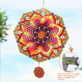 thumbnail image 6 of Liranovly 3D Metal Red Mandala Wind Spinner-Hanging 12in Spinfinity Designs Wind Spinners for Outdoor & Indoor Decorations, 6 of 6