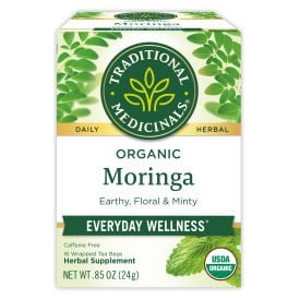 Traditional Medicinals Tea, Organic Moringa with Spearmint & Sage, Tea Bags, 16 Count