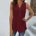 thumbnail image 5 of Idoravan Tank Tops for Women Women's Sleeveless Solid Sexy V-neck Casual Fashion Loose Tank Top, 5 of 6