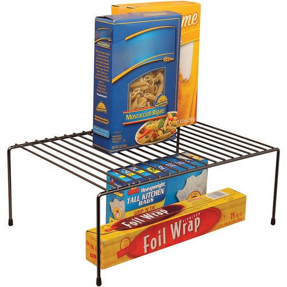 Kitchen Details Large Cabinet Helper Shelf, Black, 15.16" x 10.24" x 5.51"
