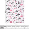 thumbnail image 4 of XOXO Lip Heart Flannel Fleece Throw Blanket Valentine''s Day Cute Soft Blanket for Couch,Cozy,Warm,Lightweight,50x60 Inches, 4 of 6