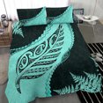 thumbnail image 2 of Paua Shell Maori Silver Fern Bedding Set, Turquoise, 2 of 5